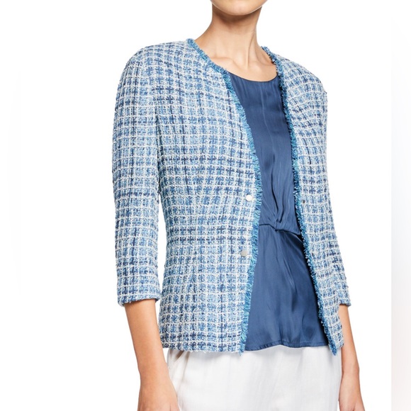 NIC+ZOE Jackets & Blazers - NIC+ZOE ‘Under The Sea’ Tweed Jacket Women’s Size XL